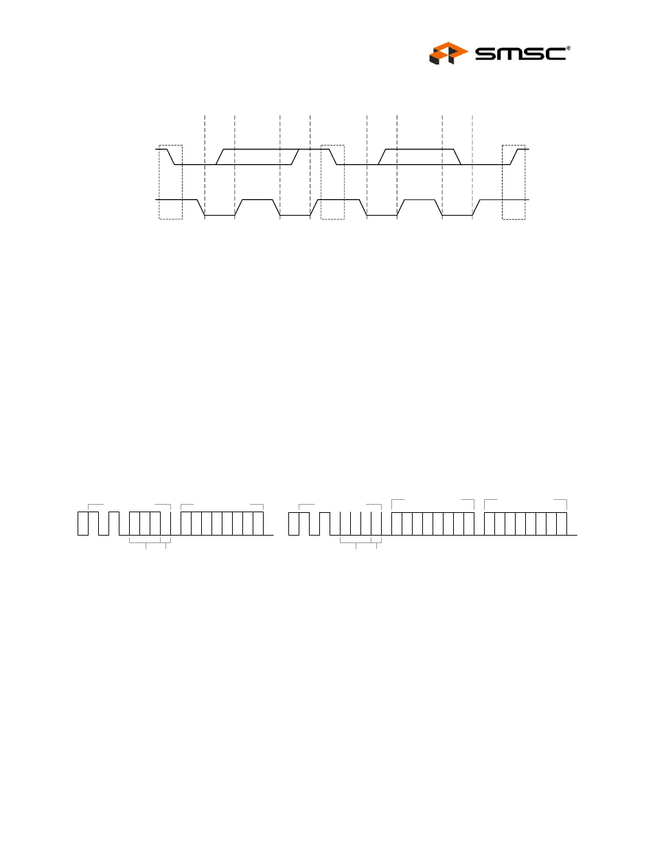 Figure 10.2 i2c cycle, 2 i2c eeprom device addressing, Figure 10.3 i2c eeprom addressing | I2c eeprom device addressing, Datasheet, C eeprom device addressing, Ee_sda ee_scl | SMSC LAN9312 User Manual | Page 141 / 458