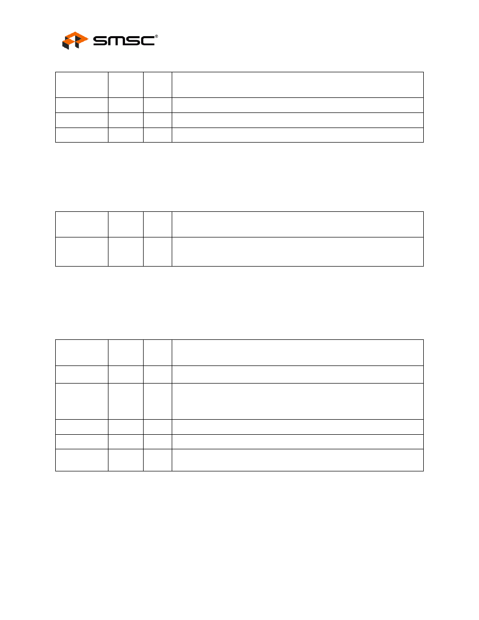 6 analog reference, Table 3.7 analog references 32-qfn, 7 power signals | Table 3.8 power signals 32-qfn, Analog reference, Power signals, 6 analog reference 3.7 power signals, Datasheet | SMSC FlexPWR LAN8710i User Manual | Page 18 / 79
