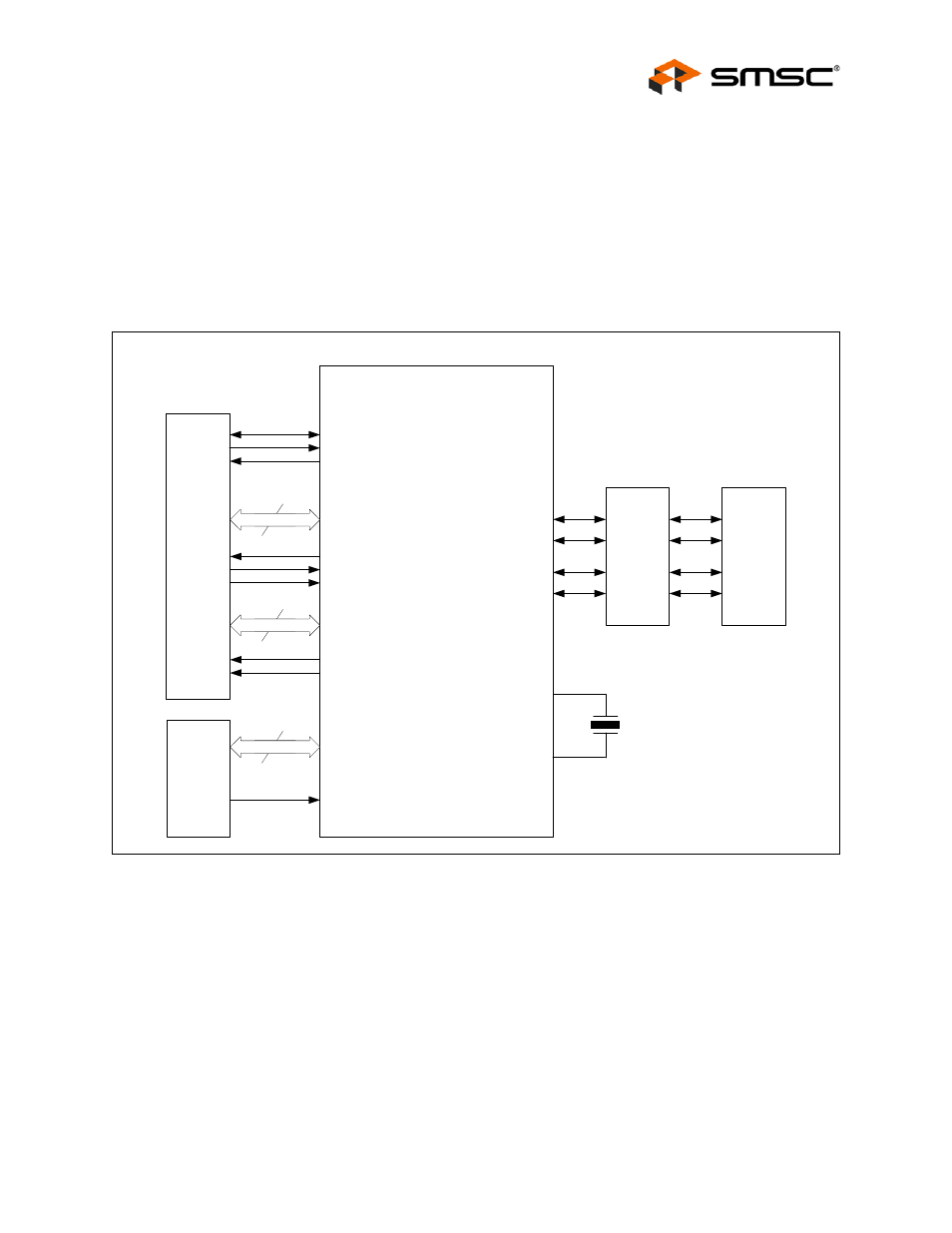 Chapter 8 application notes, 1 application diagram, 1 mii diagram | Figure 8.1 simplified application diagram, Chapter 8, Application notes, Application diagram 8.1.1, Mii diagram, Datasheet | SMSC FlexPWR LAN8710i User Manual | Page 73 / 79