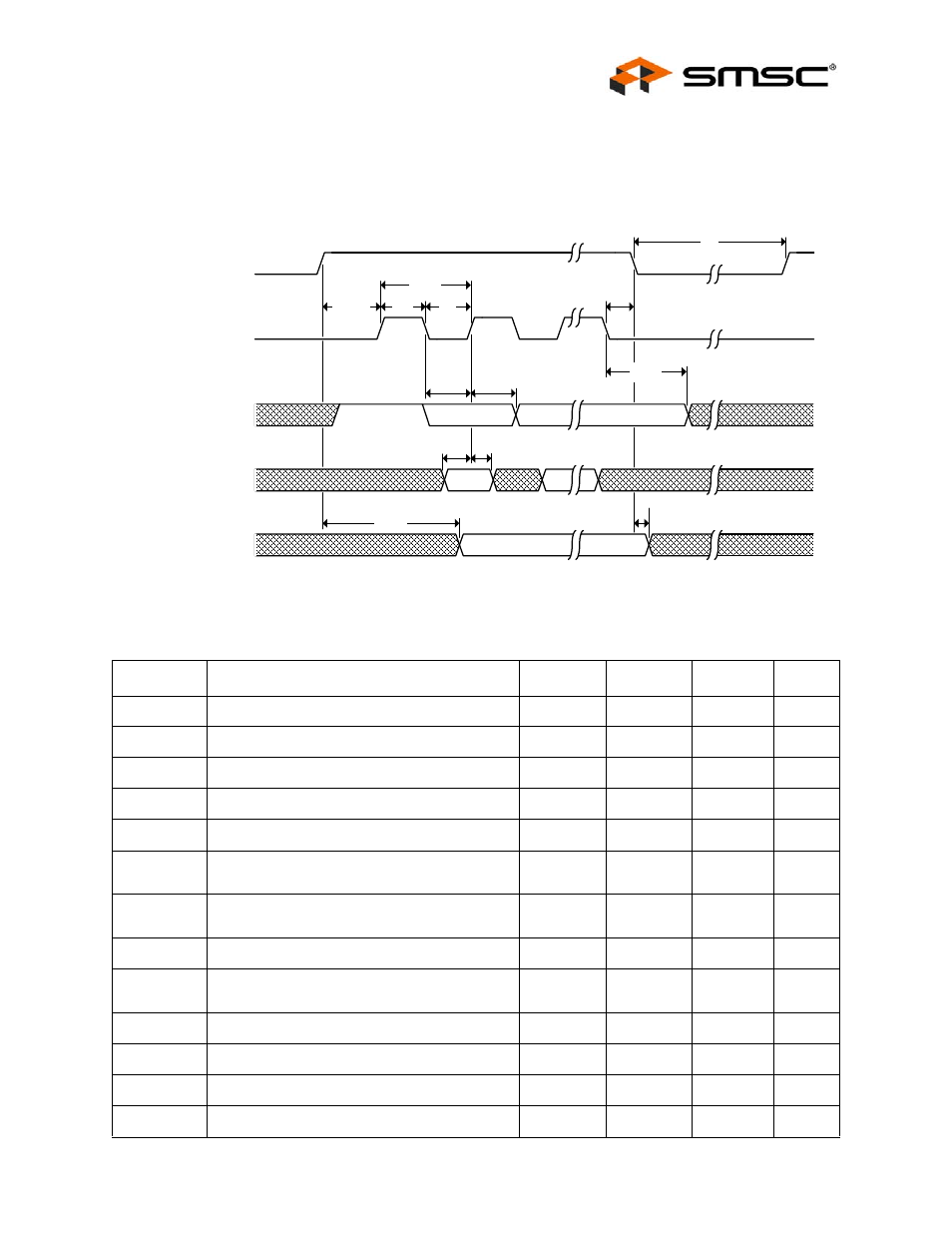 8 eeprom timing, Figure 5.4 eeprom timing, Table 5.12 eeprom timing values | Eeprom timing, Refer to, Datasheet | SMSC LAN9420 User Manual | Page 165 / 169