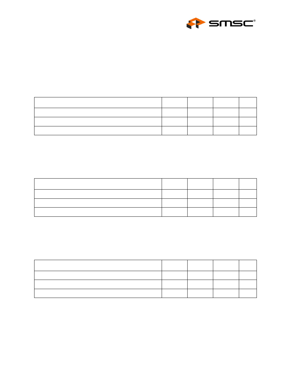 3 power consumption, 1 suspend0, Table 4.1 suspend0 - supply and current @3.3v | 2 suspend1, Table 4.2 suspend1 - supply and current @3.3v, 3 suspend2, Table 4.3 suspend2 - supply and current @3.3v, Power consumption 4.3.1, Suspend0, Suspend1 | SMSC LAN9500 User Manual | Page 29 / 43