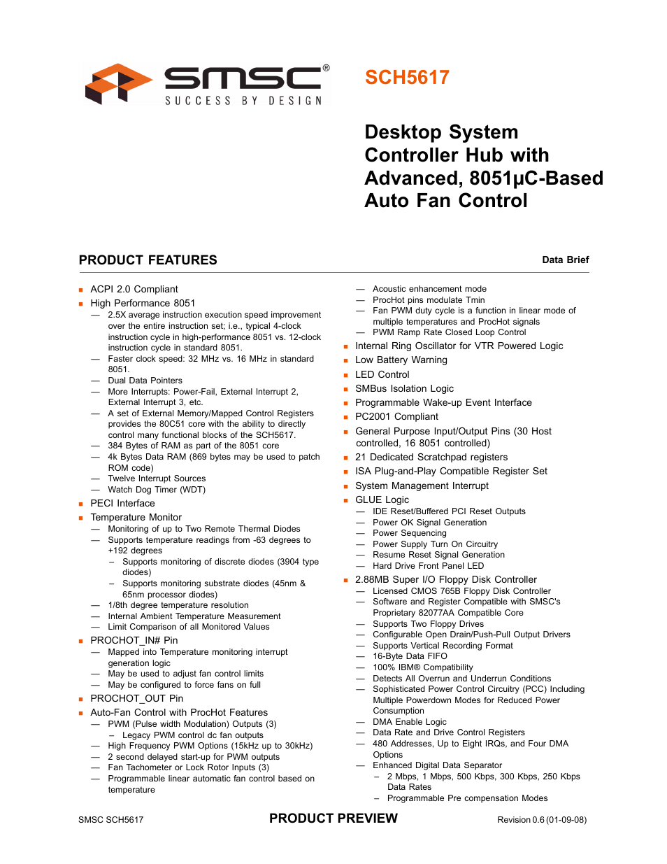 SMSC SCH5617 User Manual | 5 pages