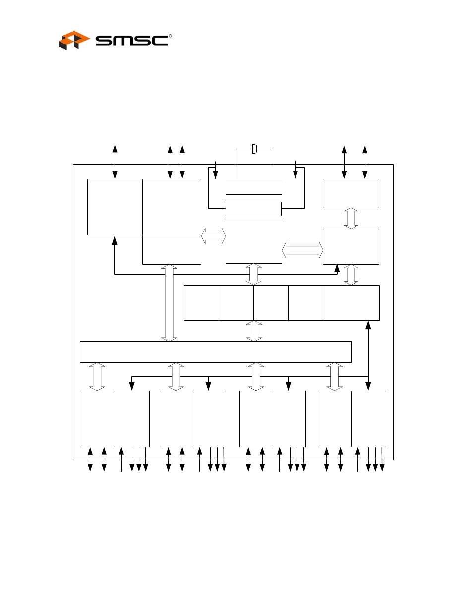Chapter 2 block diagram, Figure 2.1 usb2514 block diagram, Chapter 2 | Block diagram, Datasheet | SMSC USB2514 User Manual | Page 8 / 49