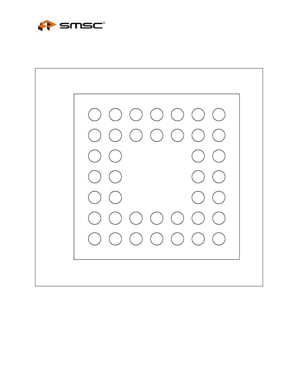 Chapter 3 pinout, Figure 3.1 usb3290 pinout - top view, Chapter 3 | Pinout | SMSC USB3290 User Manual | Page 8 / 46