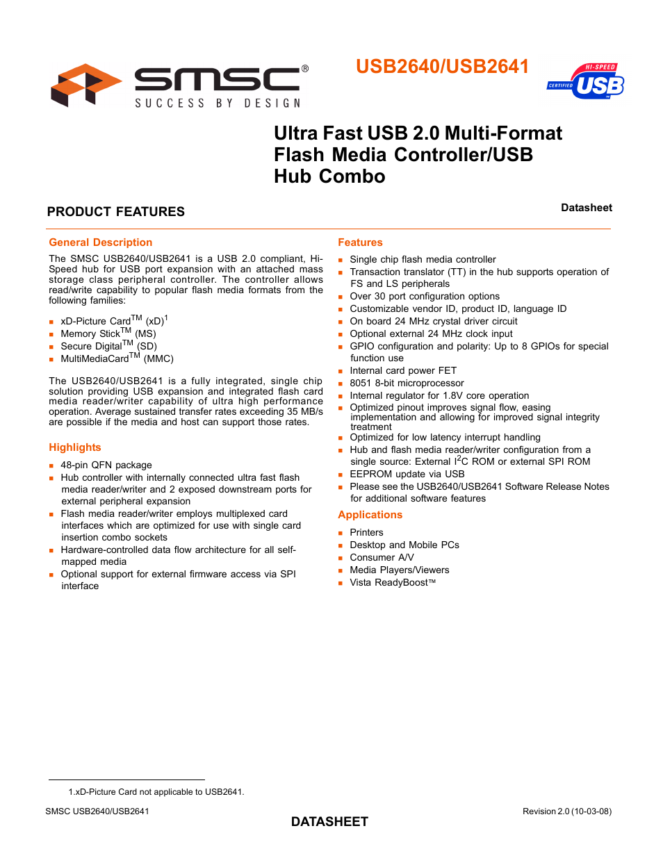 SMSC USB2640i User Manual | 60 pages