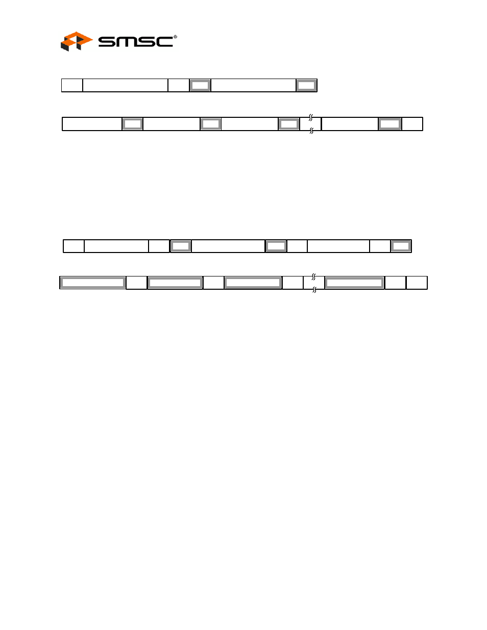 Figure 4.1 block write, Figure 4.2 block read, 2 invalid protocol response behavior | 3 general call address response, 4 slave device time-out, Invalid protocol response behavior, General call address response, Slave device time-out, Figure 4.1 block write figure 4.2 block read, Datasheet | SMSC USB2512Ai User Manual | Page 26 / 37