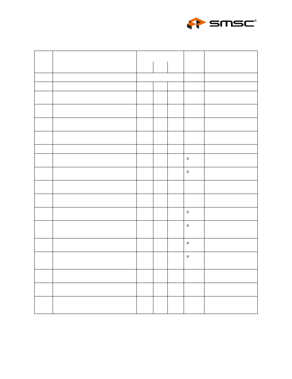 Table 14.4 link pulse timing characteristics, Datasheet | SMSC LAN91C111 User Manual | Page 123 / 128