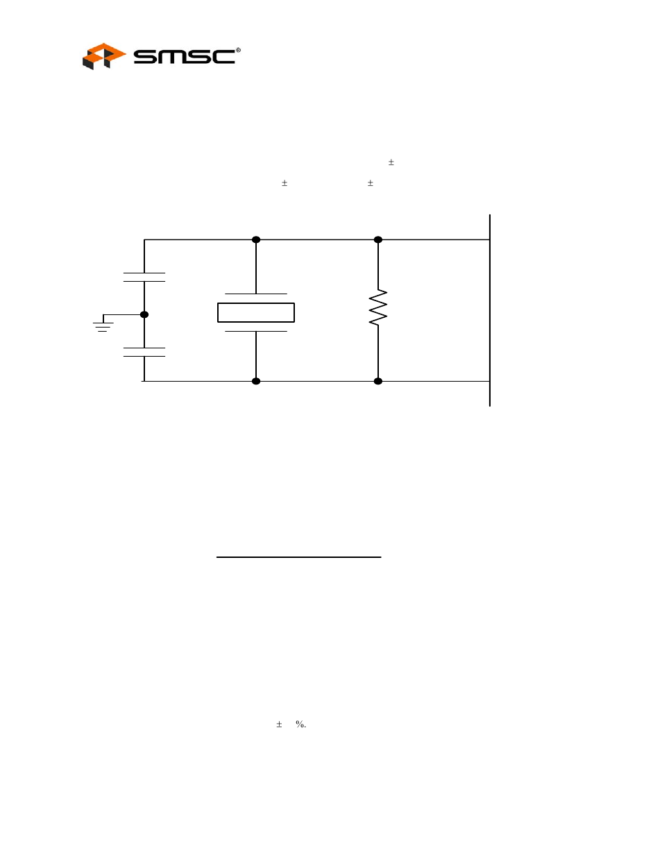 Chapter 6 ac specifications, 1 oscillator/clock, Figure 6.1 typical crystal circuit | Figure 6.2 formula to find value of c1 and c2, 1 smbus interface, 2 i2c eeprom, 3 usb 2.0, Chapter 6, Ac specifications, Oscillator/clock 6.1.1 | SMSC USB2513i User Manual | Page 46 / 48