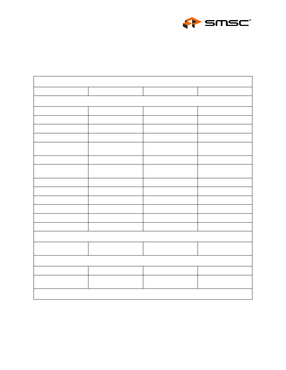 Chapter 2 pin table 7-port, Table 2.1 7-port pin table, Chapter 2 | Pin table 7-port, Datasheet | SMSC USB2507 User Manual | Page 7 / 44