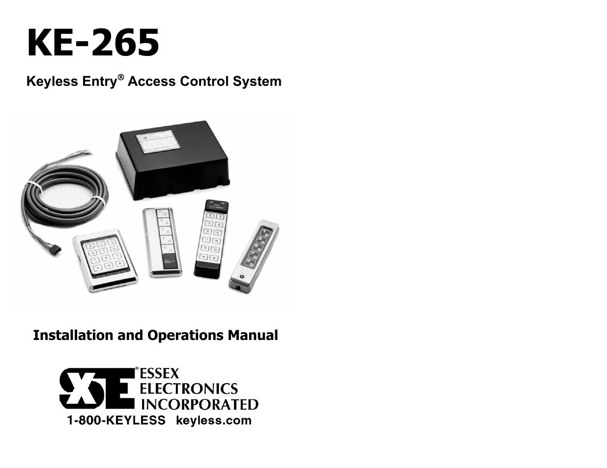 Essex Electronics KE-265 User Manual | 14 pages