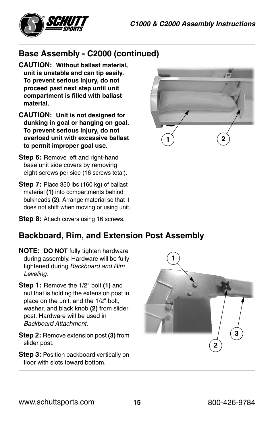 Schutt Sports C2000 User Manual | Page 15 / 20