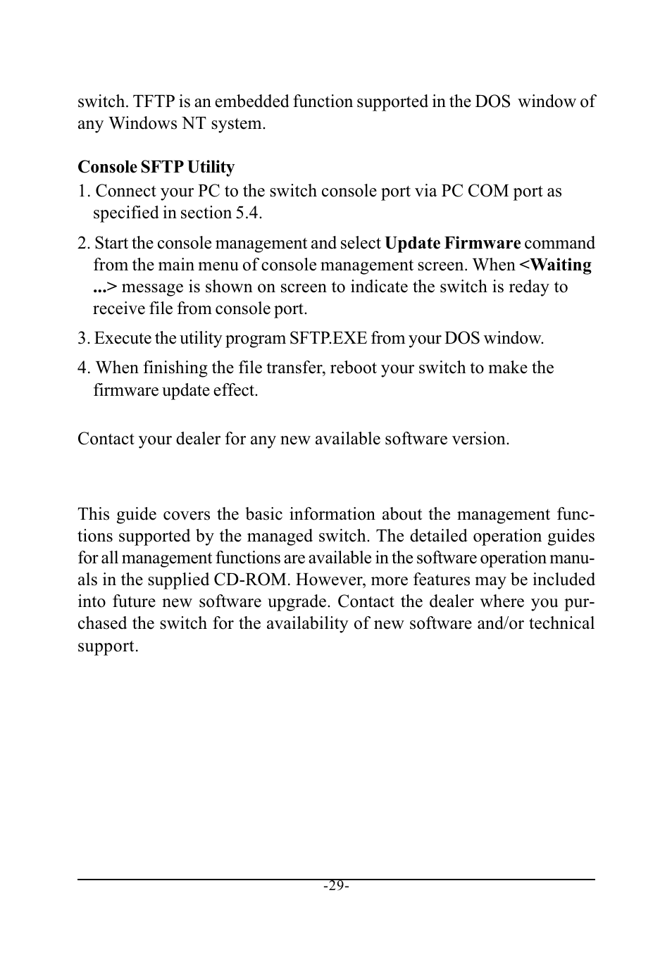 9 support | KTI Networks 10/100 FAST ETHERNET MANAGED KS-801 User Manual | Page 29 / 29