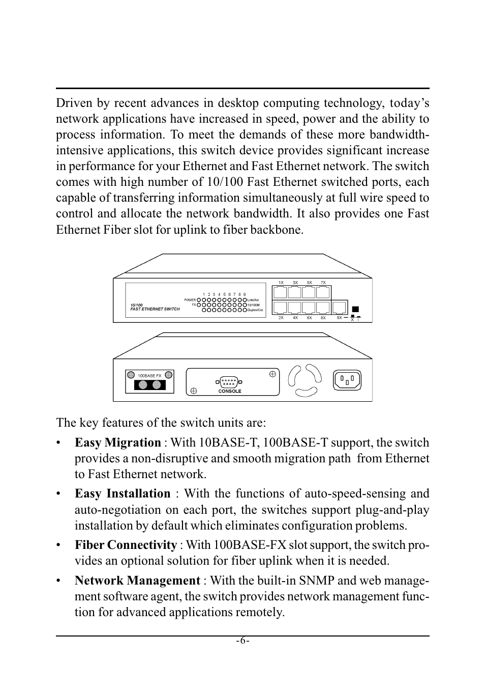 Introduction | KTI Networks 10/100 FAST ETHERNET MANAGED KS-801 User Manual | Page 6 / 29