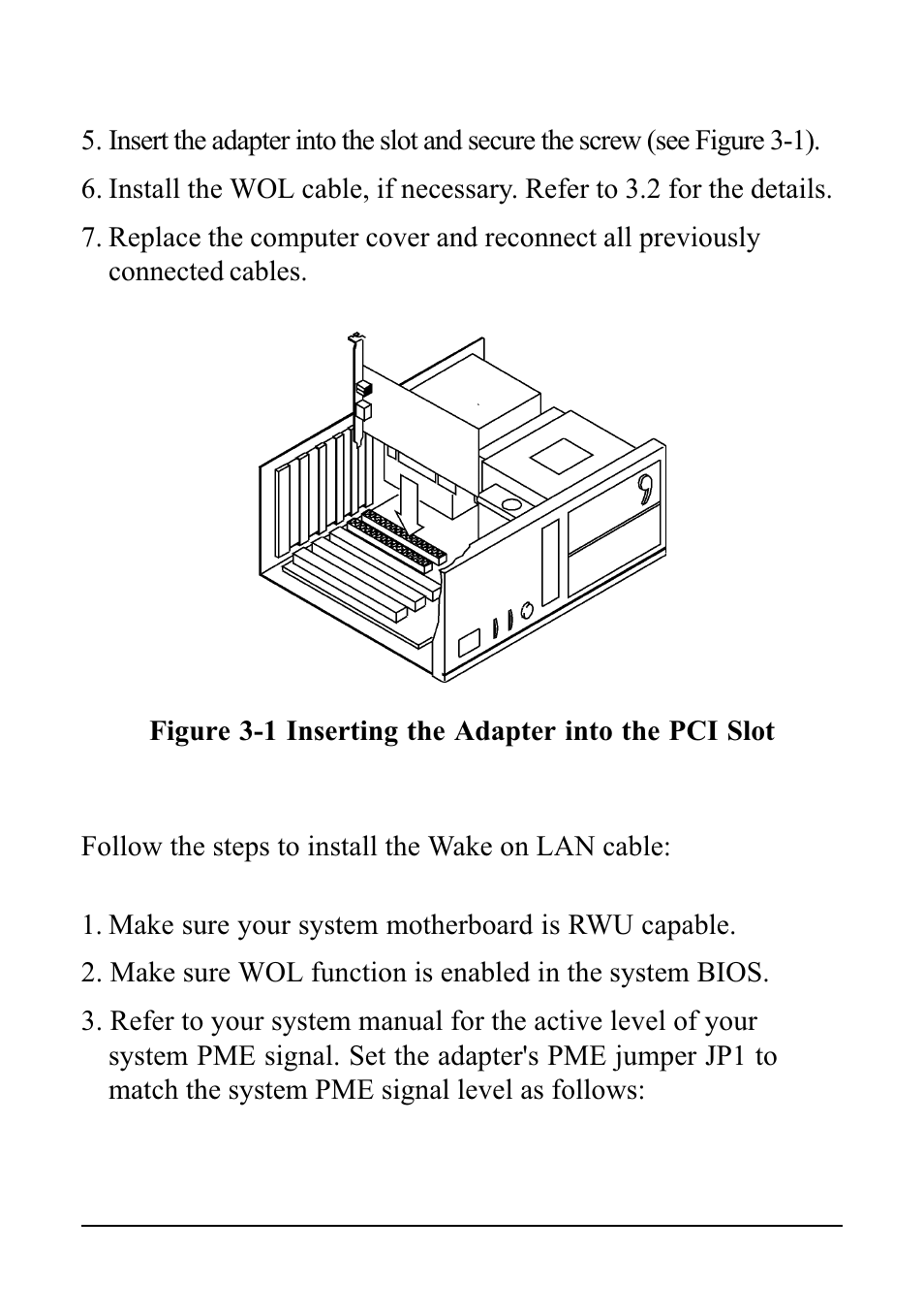 2 installing wake on lan cable | KTI Networks KF221TX/3 User Manual | Page 11 / 23