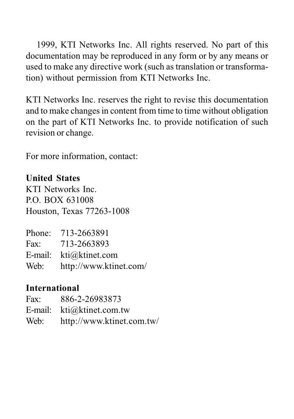 KTI Networks KF221TX/3 User Manual | Page 2 / 23