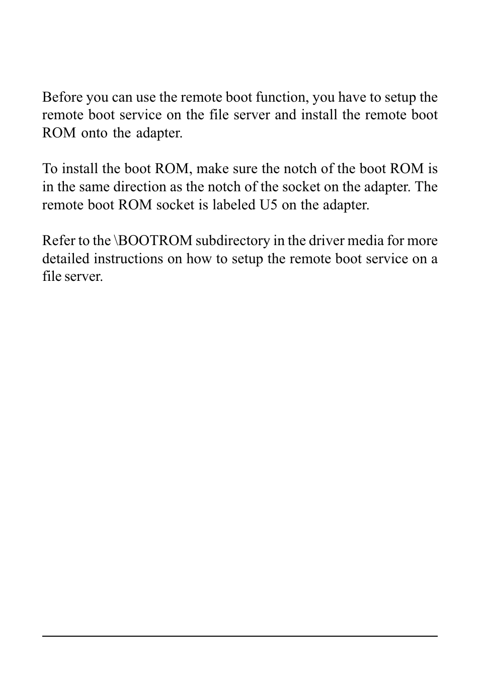 A.3 installing remote boot rom | KTI Networks KF221TX/3 User Manual | Page 23 / 23