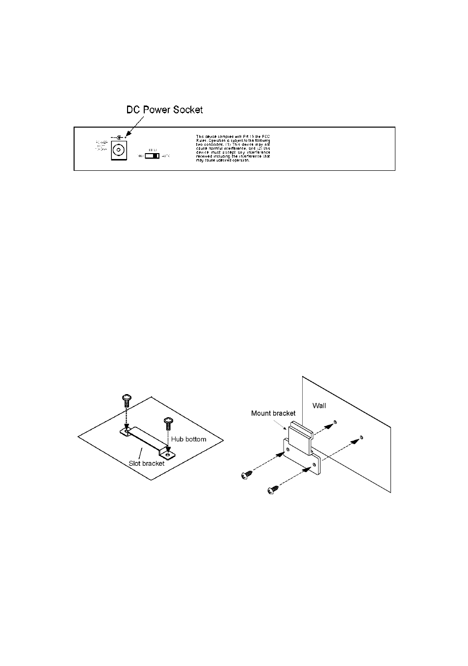 Mounting the hub | KTI Networks 10BASE-T User Manual | Page 10 / 17