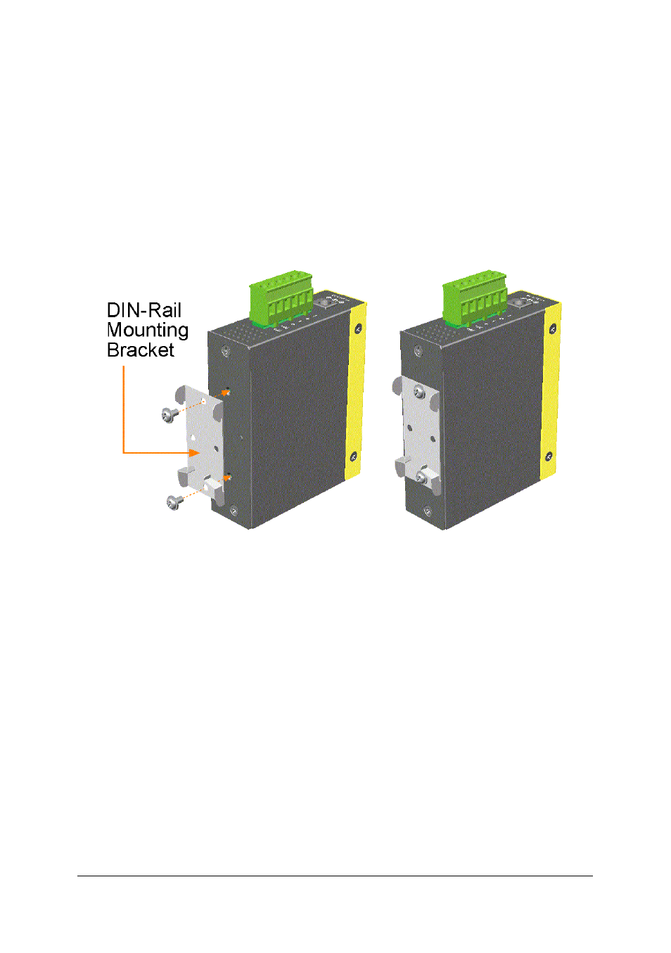 3 din-rail mounting | KTI Networks KCD-400 Series User Manual | Page 15 / 26
