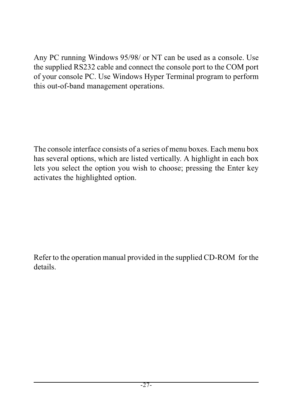 4 console management | KTI Networks KS-2240 User Manual | Page 27 / 30