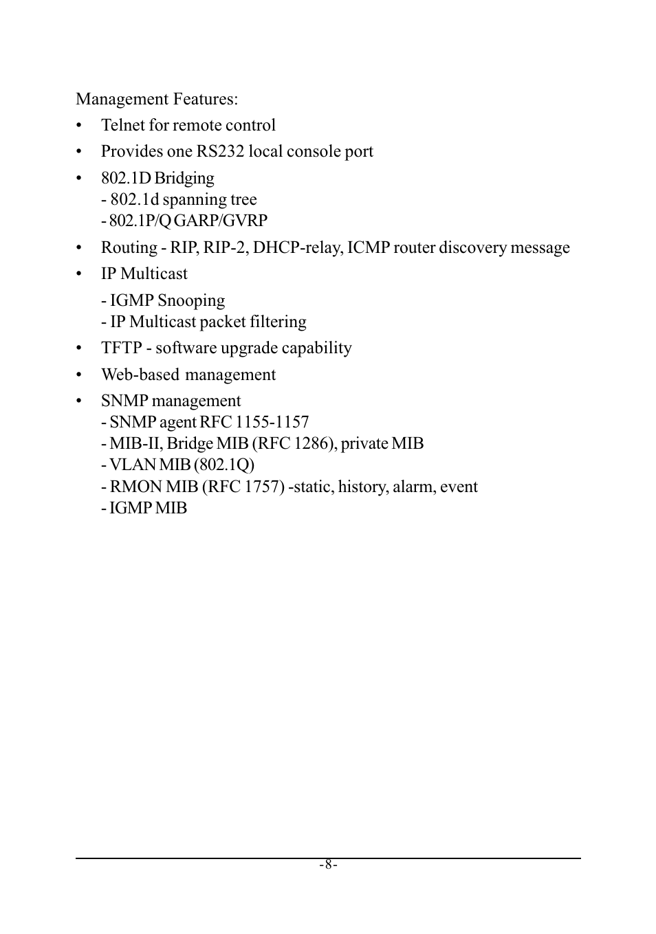 KTI Networks KS-2240 User Manual | Page 8 / 30