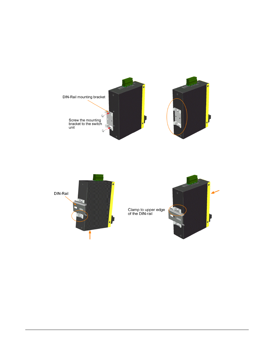 3 din-rail mounting | KTI Networks KSD-800M User Manual | Page 17 / 65