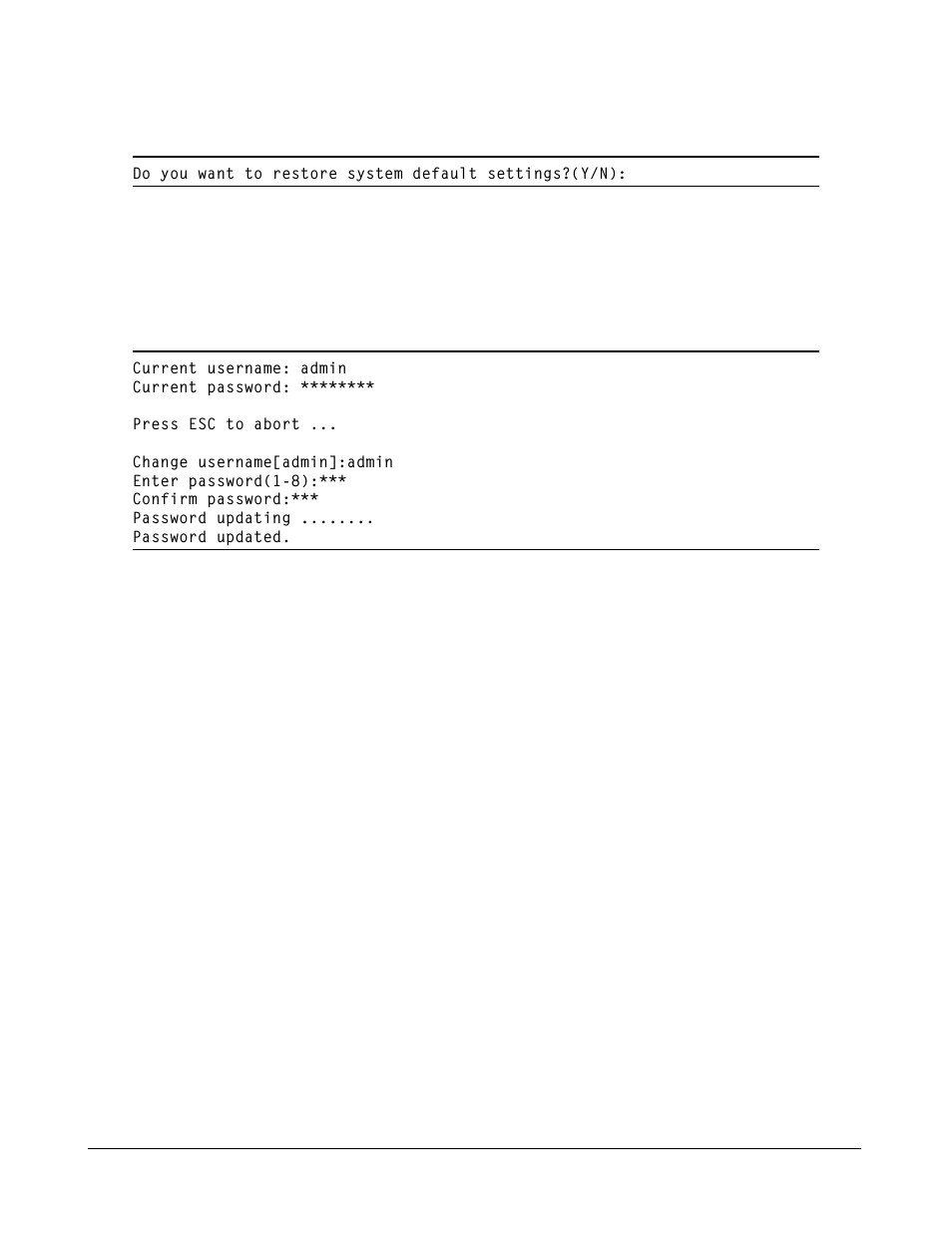 6 restore default values, 7 security manager | KTI Networks KSD-800M User Manual | Page 44 / 65