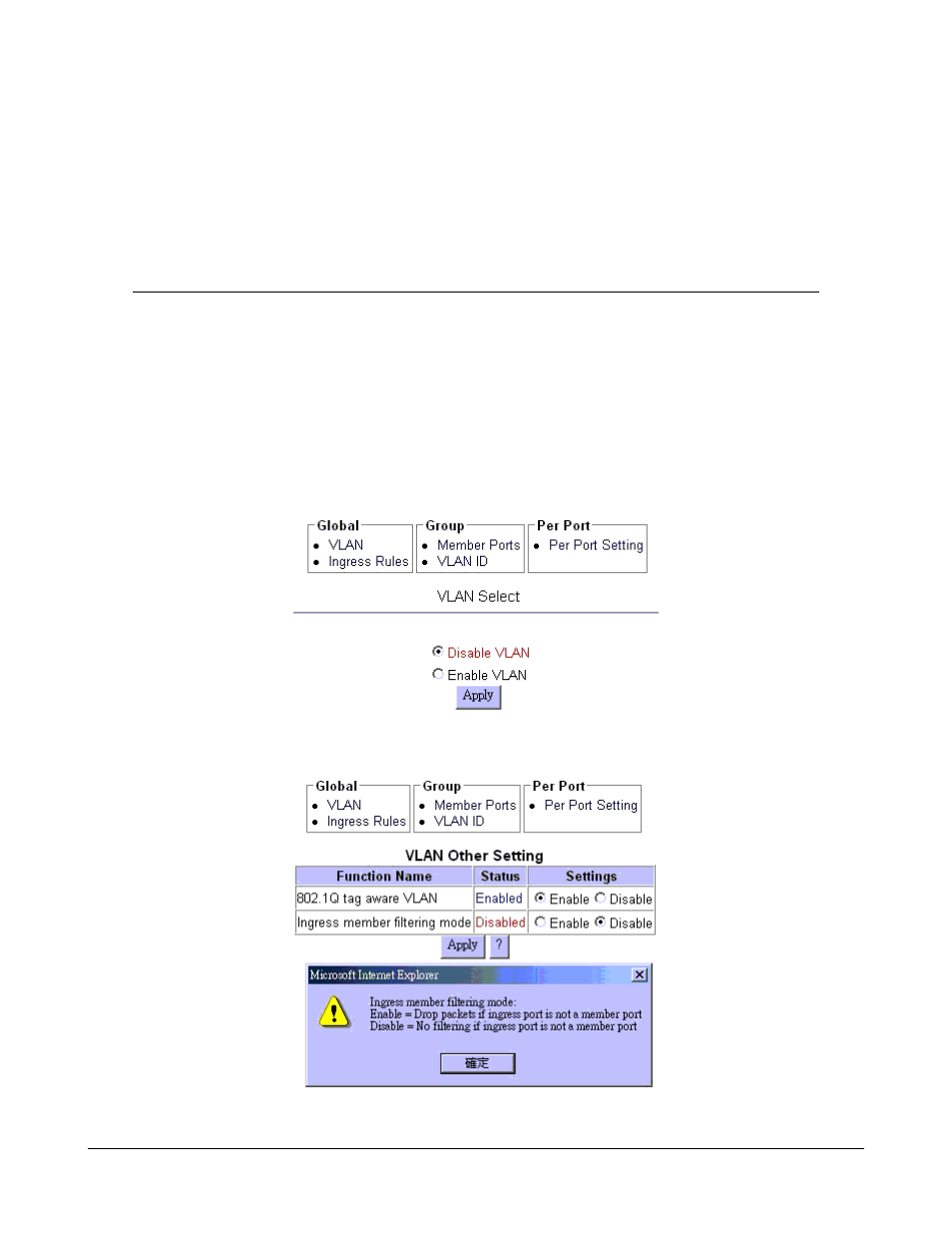 3 vlan controls | KTI Networks KSD-800M User Manual | Page 53 / 65