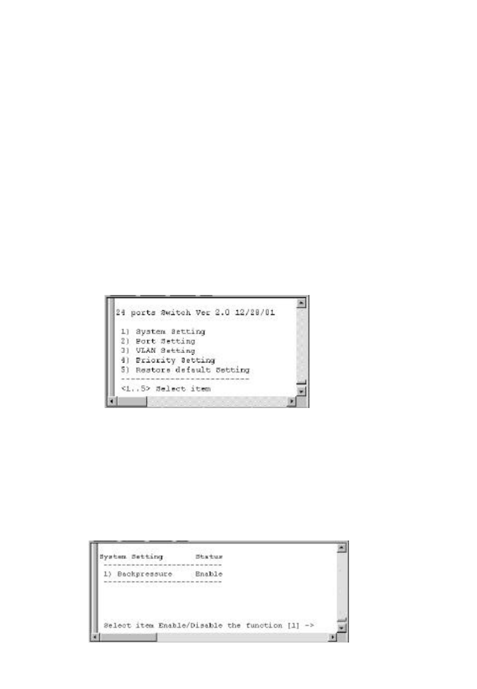 Configure from console, 1 hardware setting for console, 2 operation in console | KTI Networks KS-324F User Manual | Page 11 / 17