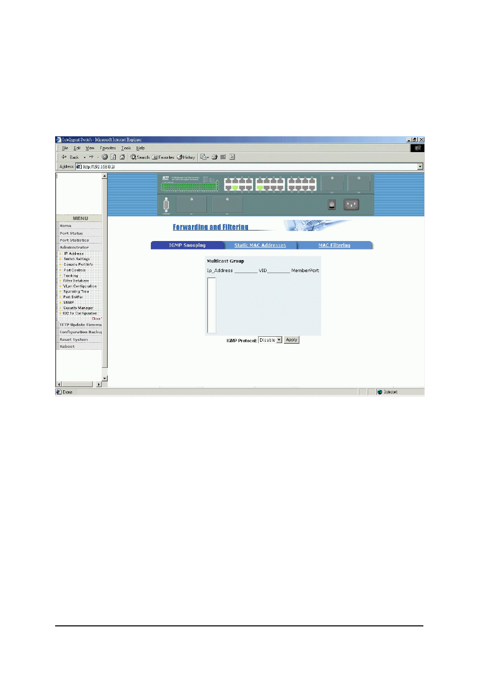 6 forwarding and filtering database, 1 igmp snooping | KTI Networks KS-2260 User Manual | Page 121 / 153