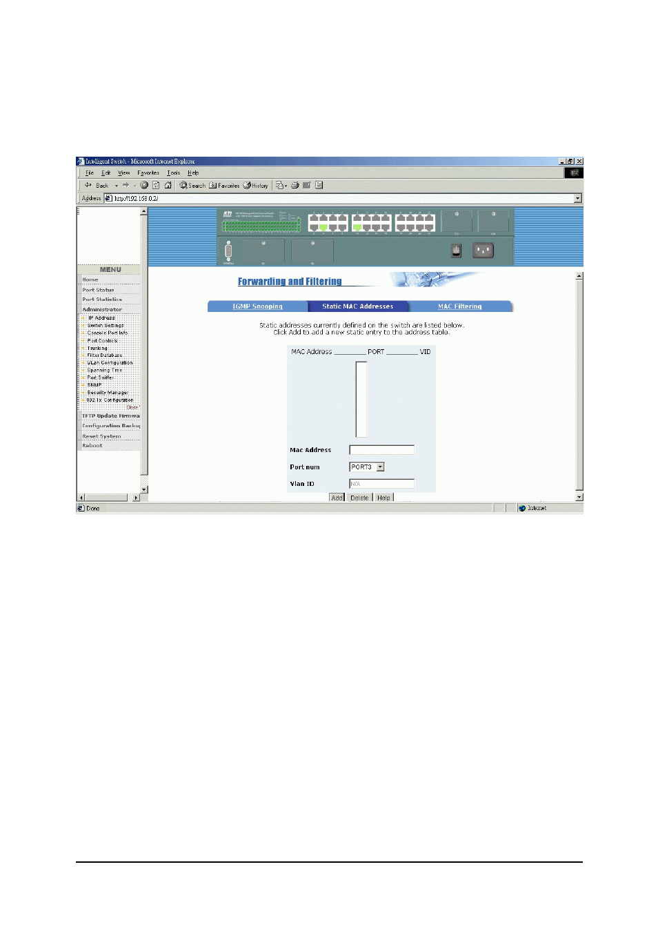 2 static mac address | KTI Networks KS-2260 User Manual | Page 122 / 153