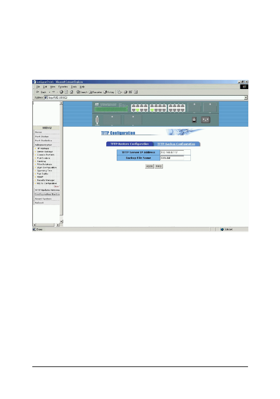 7 configuration backup, 1 tftp restore configuration | KTI Networks KS-2260 User Manual | Page 146 / 153