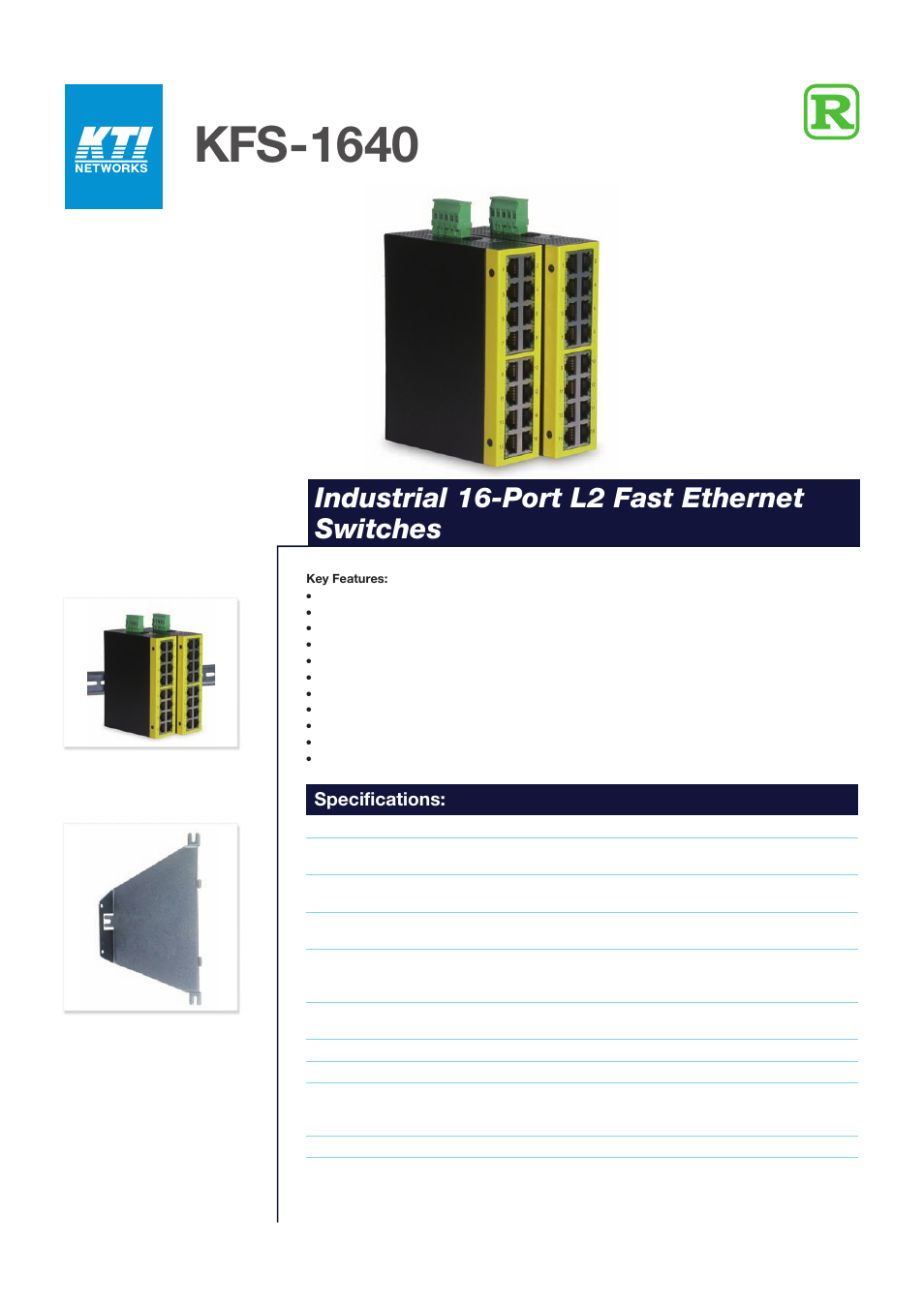 KTI Networks KS-SOHO-5 User Manual | 2 pages