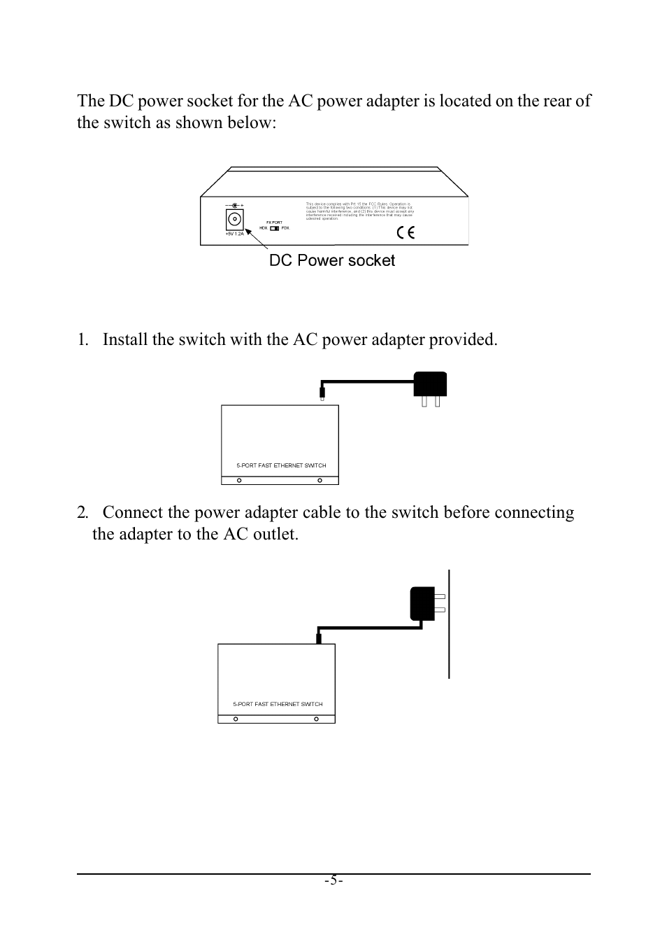 3 installing the switch | KTI Networks KS-115F Series User Manual | Page 9 / 15