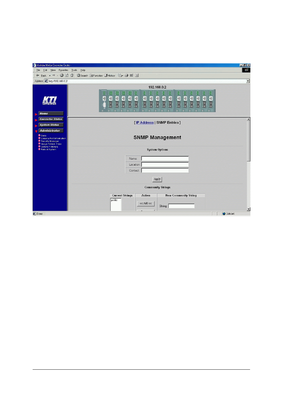 KTI Networks Modular Media Converter Center System KC-1300 User Manual | Page 54 / 63