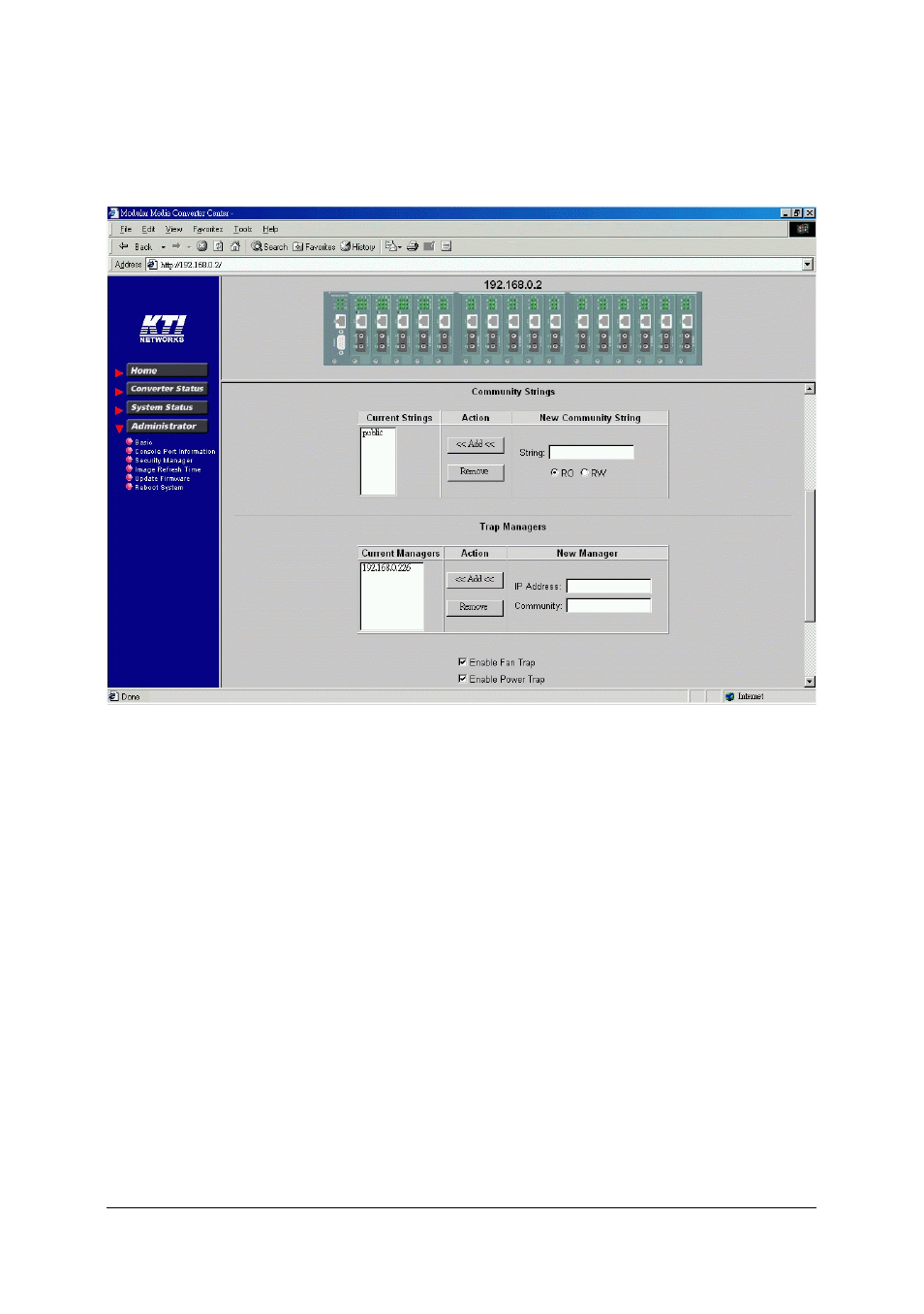 KTI Networks Modular Media Converter Center System KC-1300 User Manual | Page 55 / 63