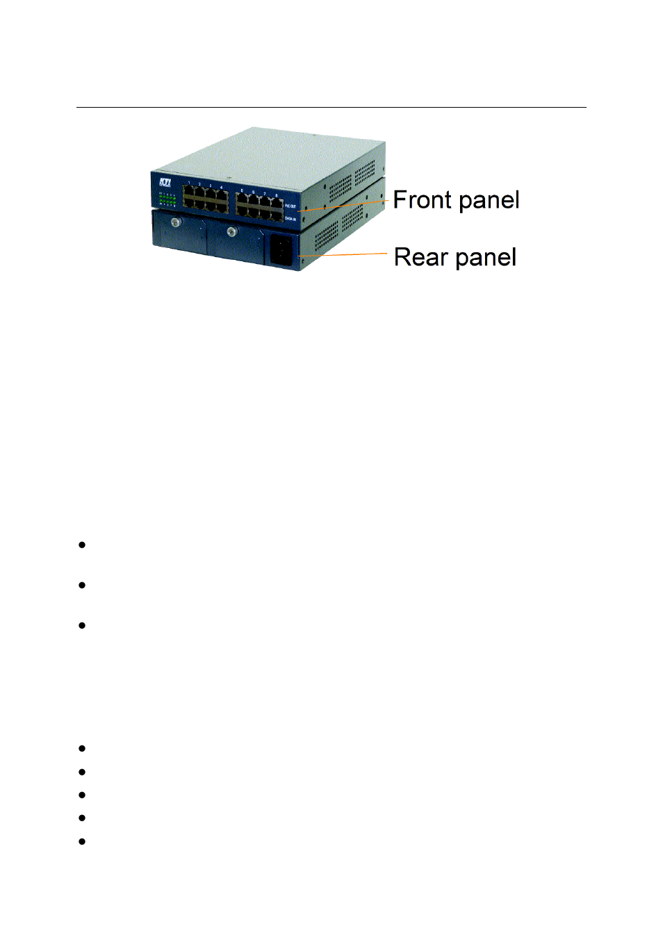 Introduction, 1 features | KTI Networks KPOE-800-2P User Manual | Page 5 / 17