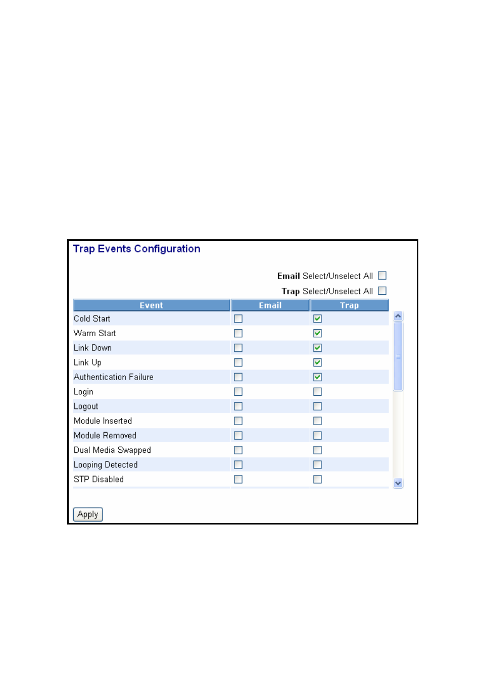 16-1 events | KTI Networks KGS-2416 User Manual | Page 202 / 318