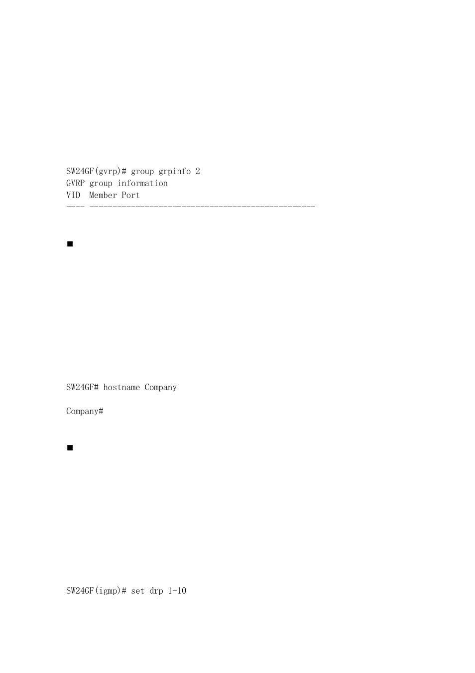 Hostname, Igmp | KTI Networks KGS-2416 User Manual | Page 252 / 318