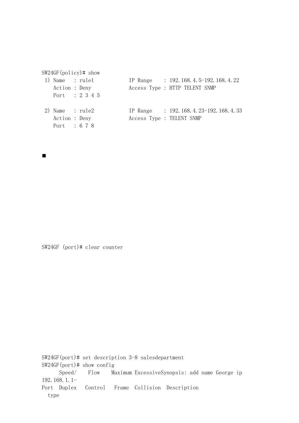 Port | KTI Networks KGS-2416 User Manual | Page 280 / 318