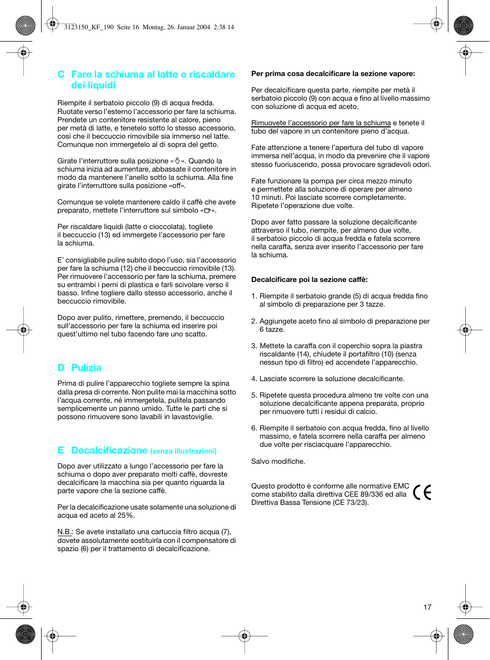 Braun KF 190 User Manual | Page 16 / 40