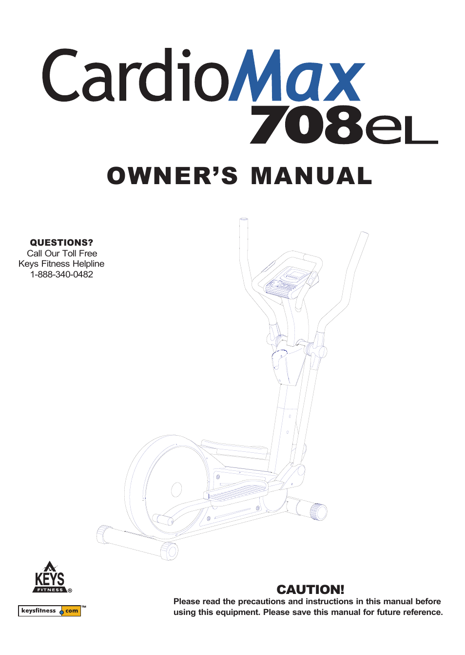 Keys Fitness CardioMax CM708EL User Manual | 20 pages