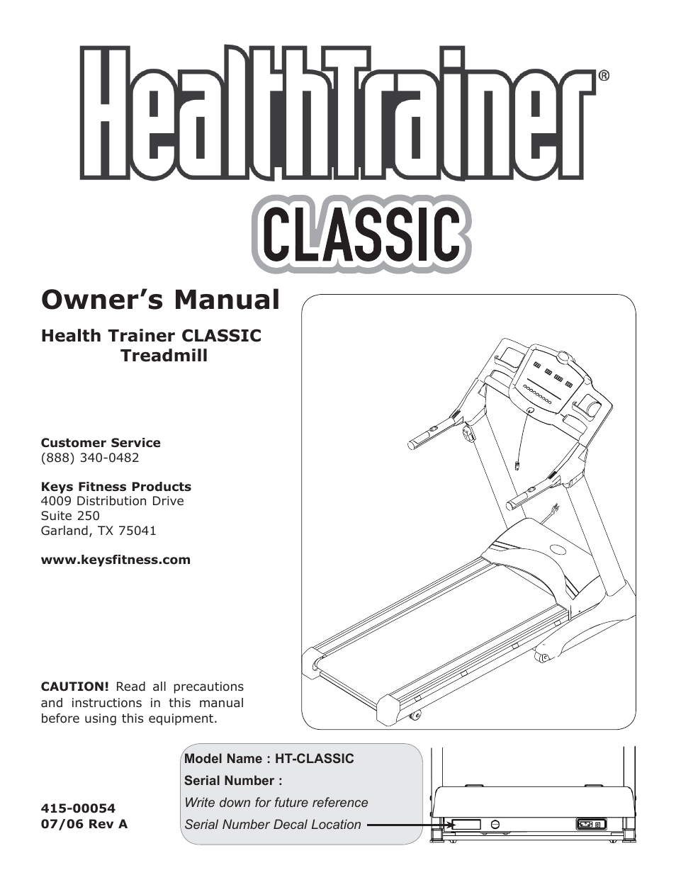 Keys Fitness Health Trainer CLASSIC HT-CLASSIC User Manual | 29 pages