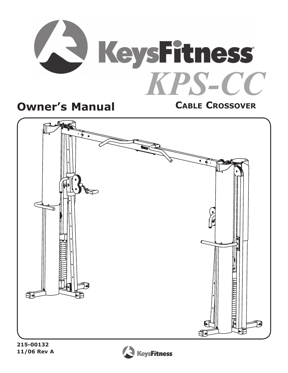 Keys Fitness Cable Crossover KF-CC User Manual | 16 pages