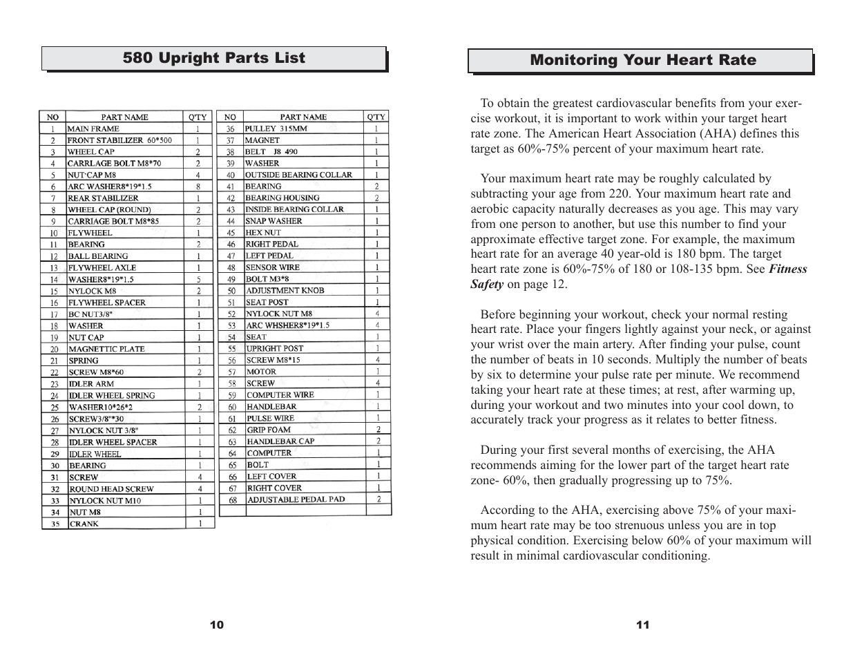 Keys Fitness CM580U User Manual | Page 7 / 8