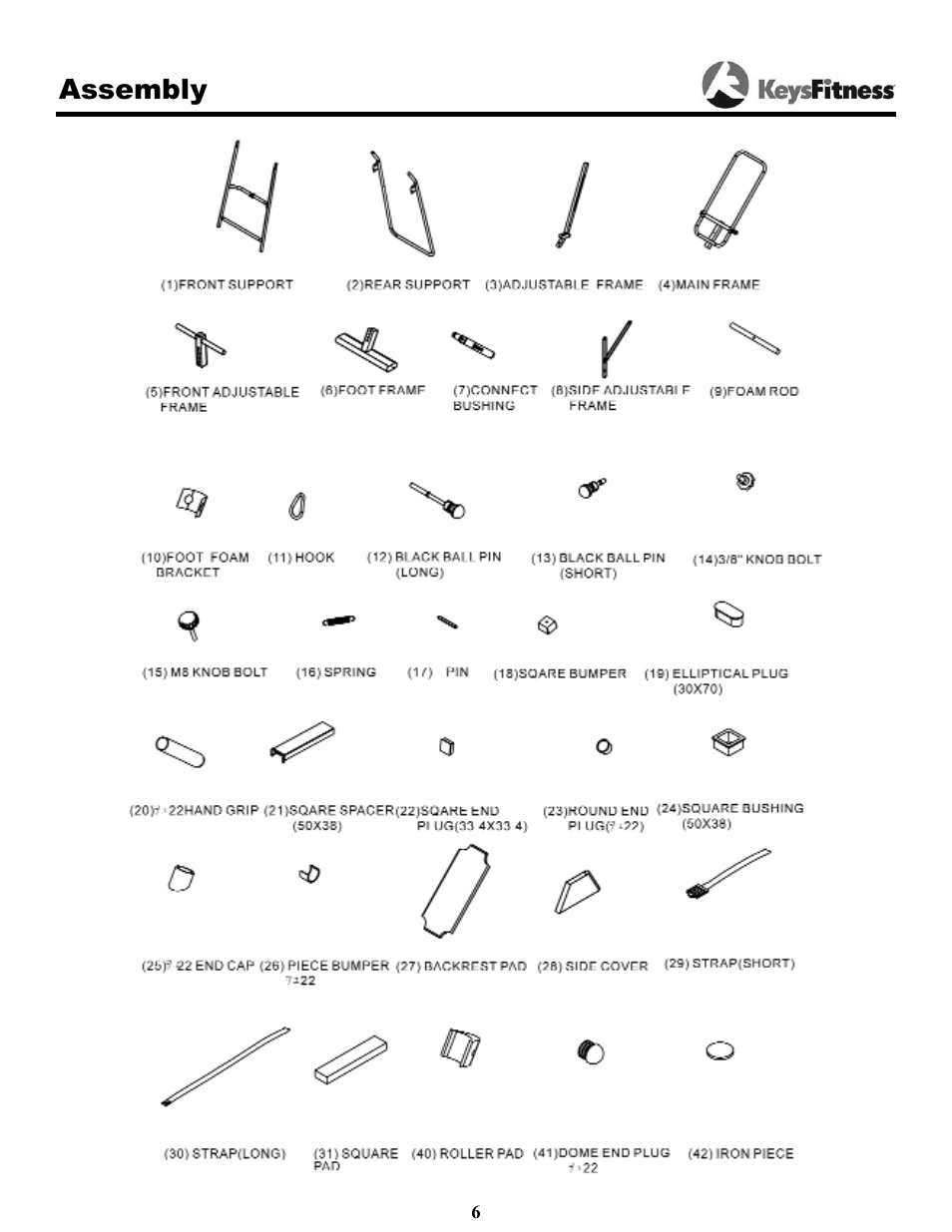 Assembly | Keys Fitness Inversion Table IT-2 User Manual | Page 6 / 16