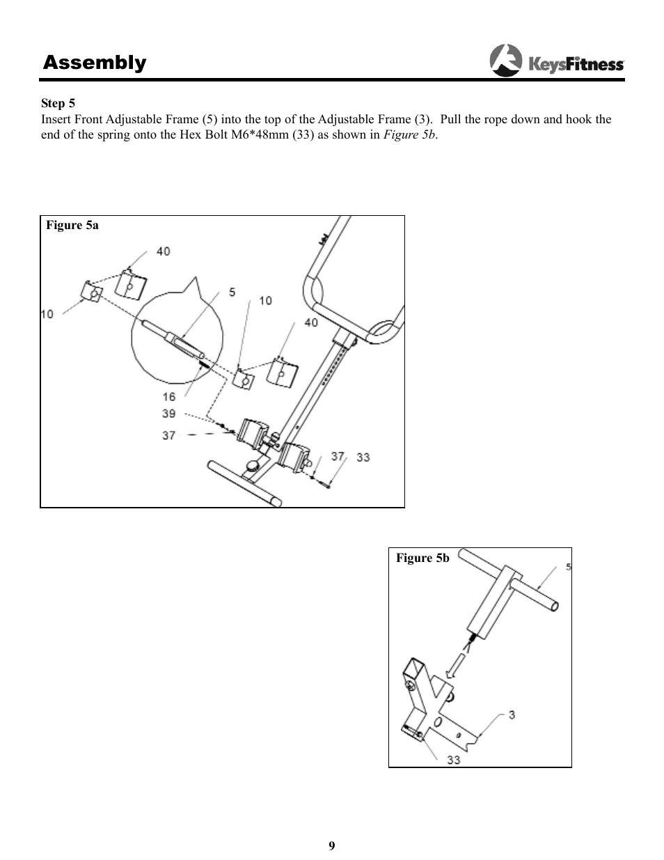 Assembly | Keys Fitness Inversion Table IT-2 User Manual | Page 9 / 16