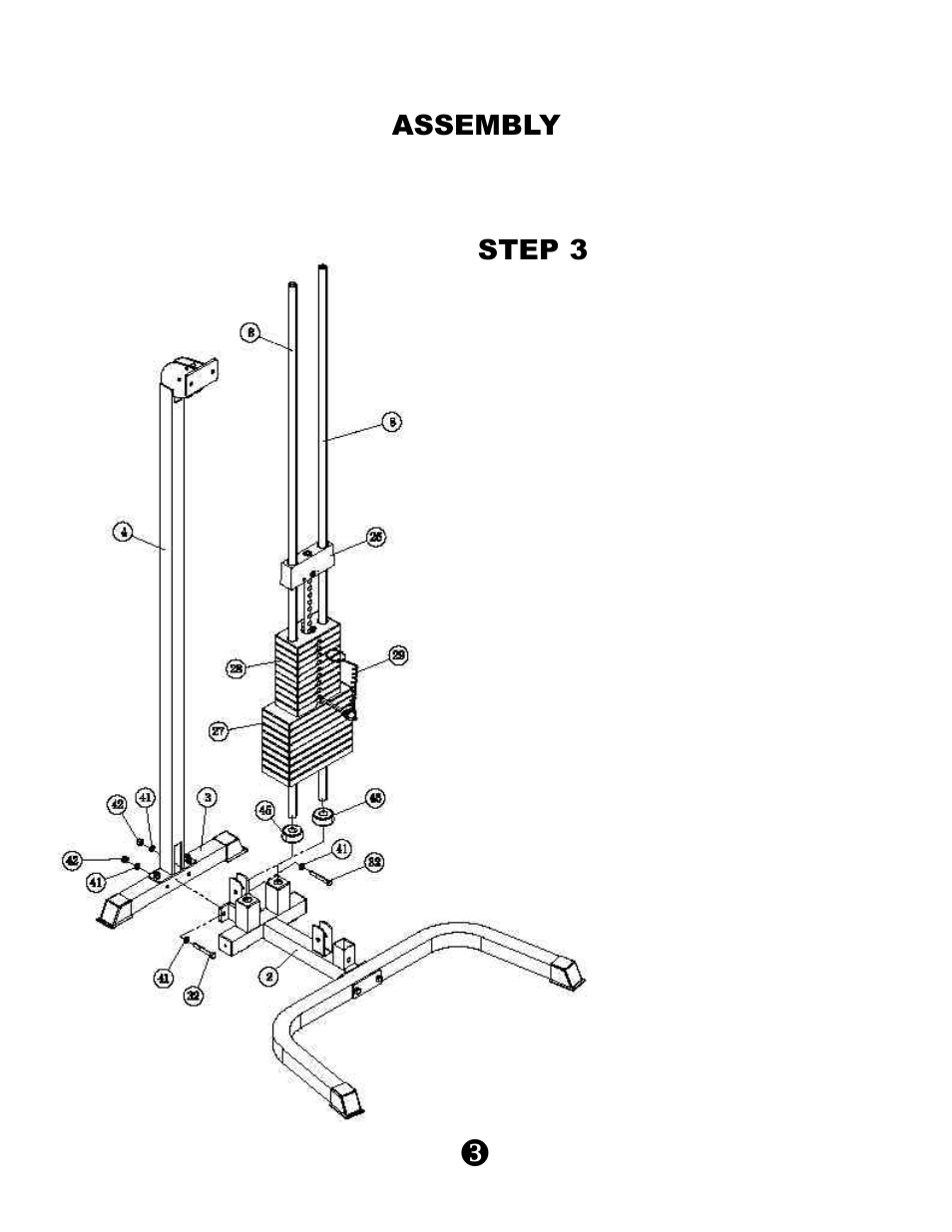 Assembly, Step 3 | Keys Fitness KPS-SCC User Manual | Page 5 / 12