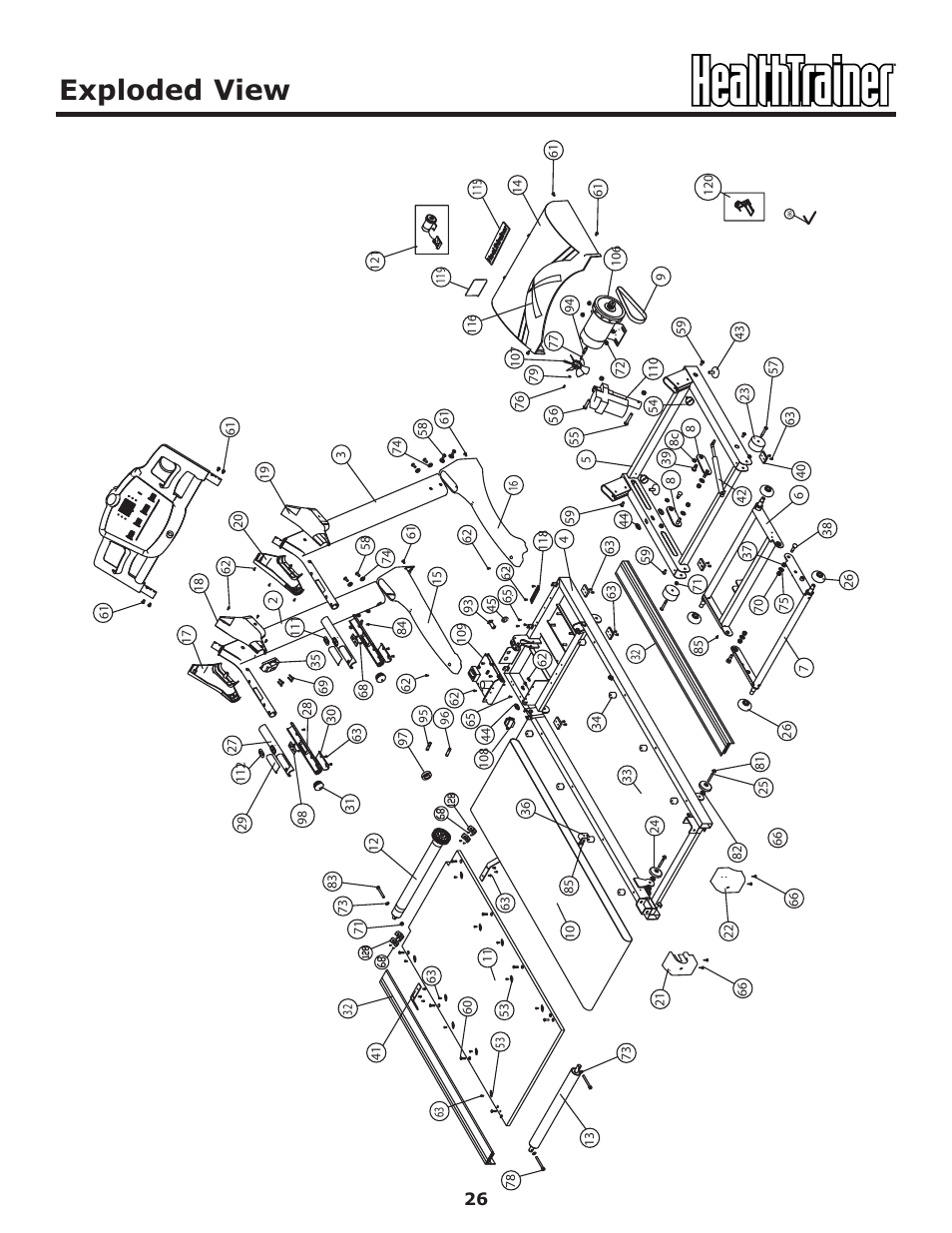 Exploded view | Keys Fitness HT-ELITE User Manual | Page 26 / 29