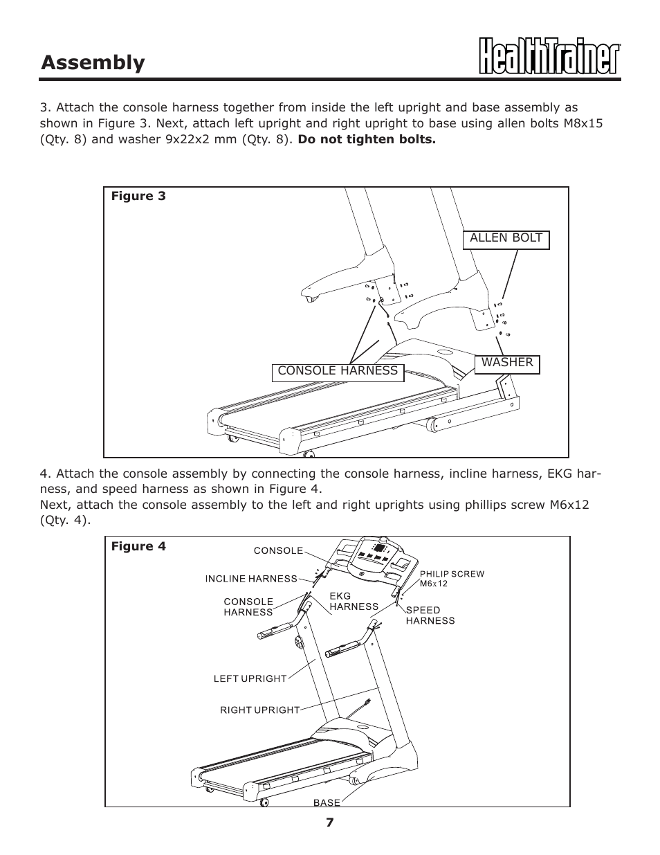 Assembly | Keys Fitness HT-ELITE User Manual | Page 7 / 29