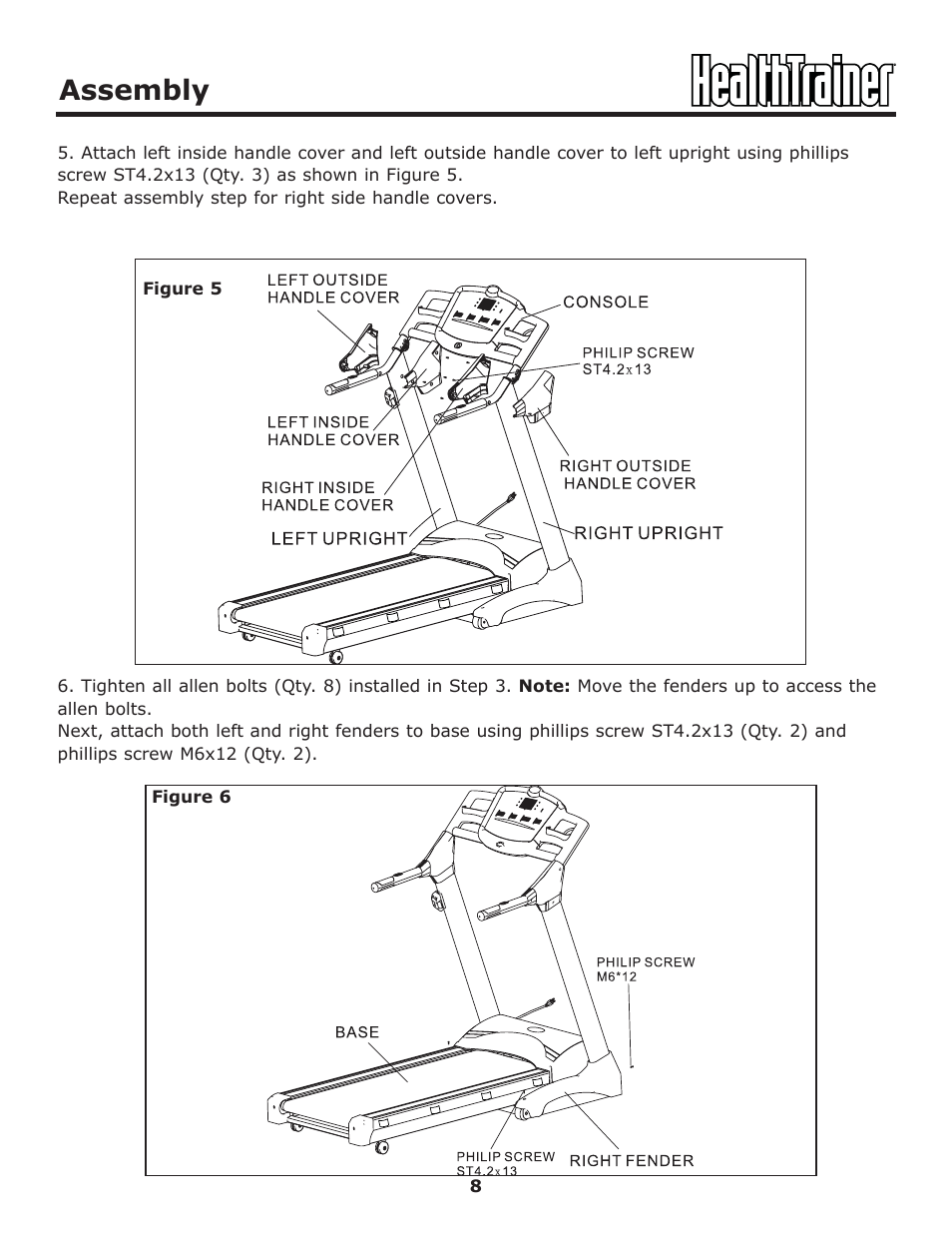 Assembly | Keys Fitness HT-ELITE User Manual | Page 8 / 29